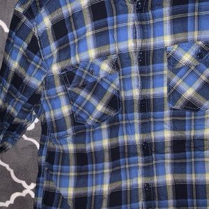 Plaid long sleeve button up
